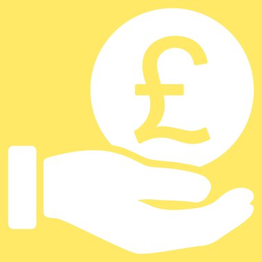 İngiliz Lirası para ödeme düz simgesi