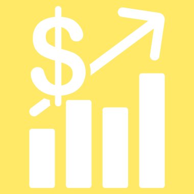 Satış büyüme düz simgesi