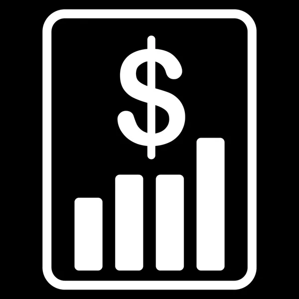 Informe financiero icono plano — Vector de stock