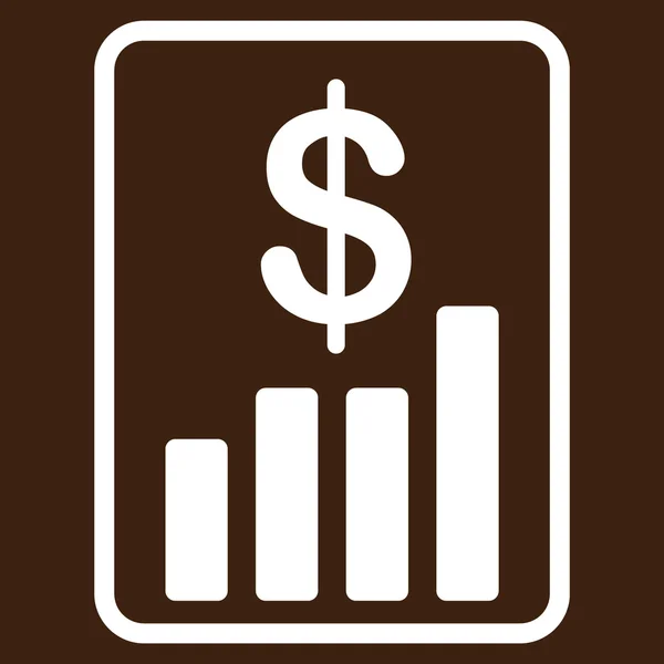 Rapport financier icône plate — Image vectorielle