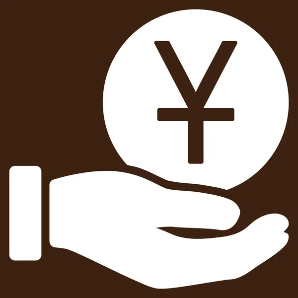 Yuan Münzzahlung flache Symbol — Stockvektor