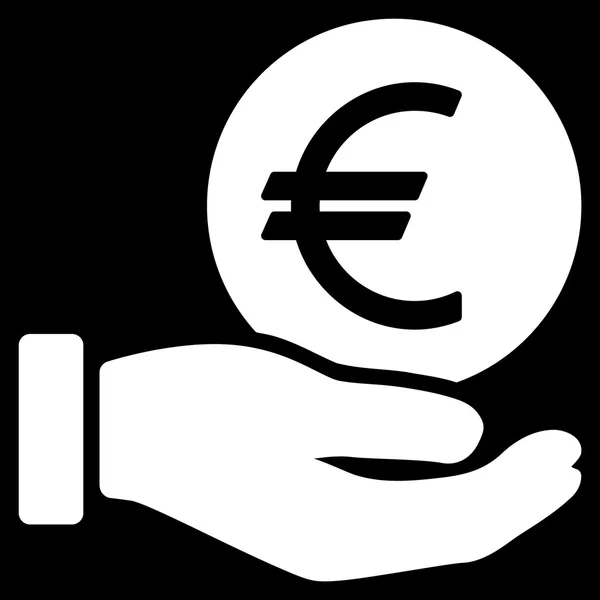 Euro Coin Payment Flat Icon — Stock Vector