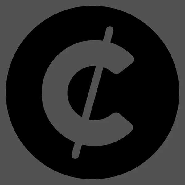 Cent monet ikona płaski — Wektor stockowy