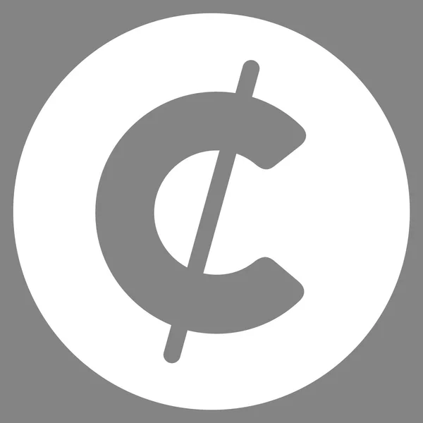 Cent munt platte pictogram — Stockvector