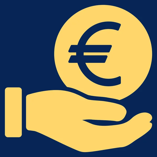 Euro Coin Payment Icono plano — Archivo Imágenes Vectoriales
