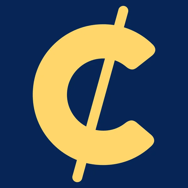 Cent platte pictogram — Stockvector