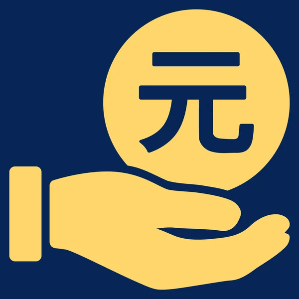 Renminbi-Yuan-Münzzahlung flaches Symbol — Stockvektor