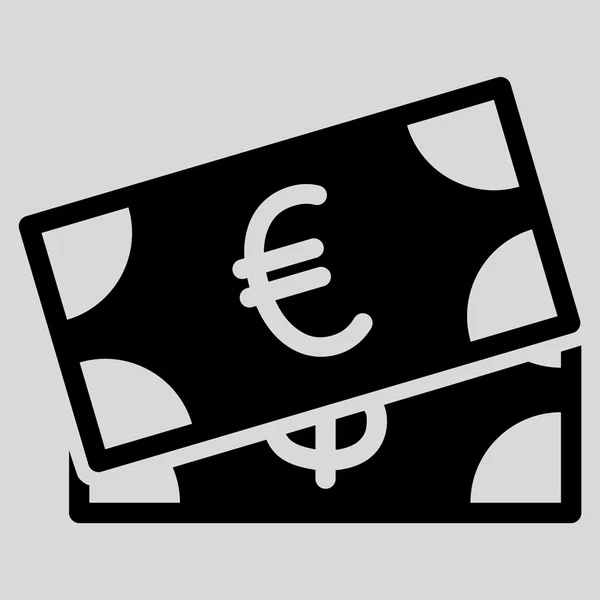 Banknoty z płaskim ikona — Wektor stockowy