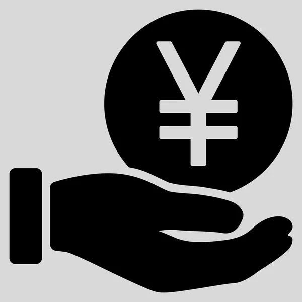 Jen moneta płatności płaski ikona — Wektor stockowy