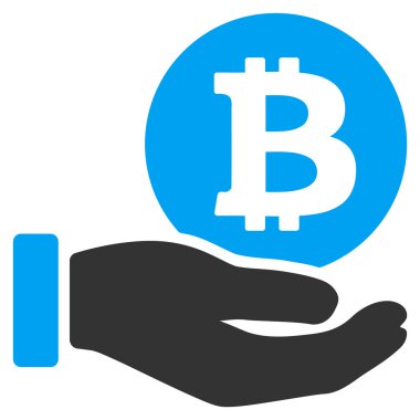 Bitcoin para ödeme düz simgesi