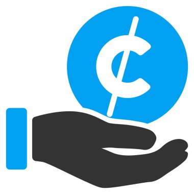 Madeni para Micropayment düz simgesi