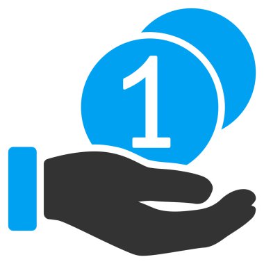 Sikke ödeme düz simgesi