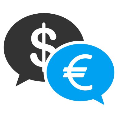 Döviz transferi düz simgesi