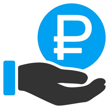 Rublesi para ödeme düz simgesi