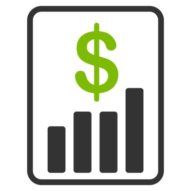 finansal rapor düz simgesi