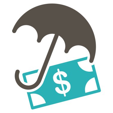 Mali şemsiye düz simgesi