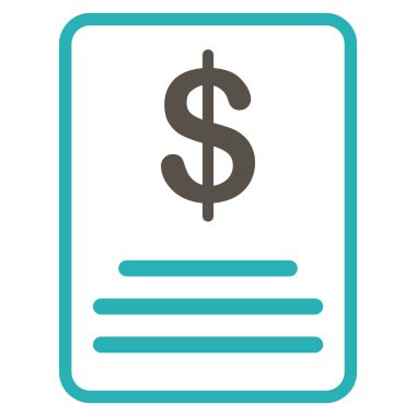 Fatura bütçe düz simgesi