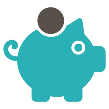 kumbara düz simgesi