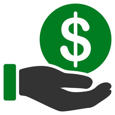 Doları para ödeme düz simgesi