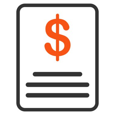 Fatura bütçe düz simgesi