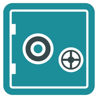 Banka güvenli düz simgesi