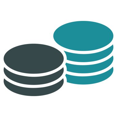 Paralar düz simgesi