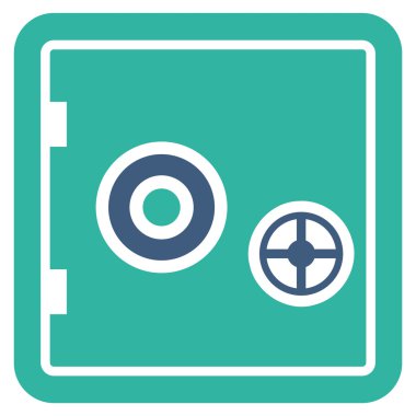 Banka güvenli düz simgesi