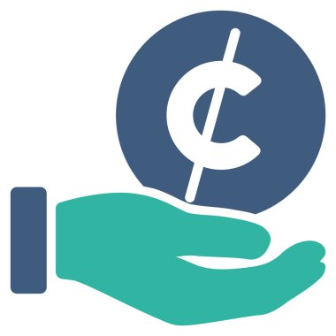 Madeni para Micropayment düz simgesi