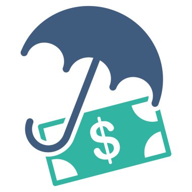 Mali şemsiye düz simgesi