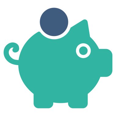 kumbara düz simgesi