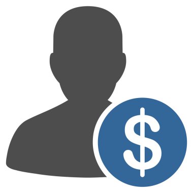 Yatırımcı düz simgesi