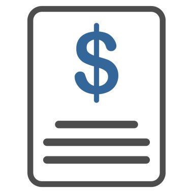 Fatura bütçe düz simgesi