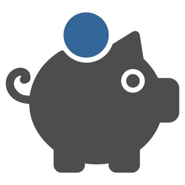 kumbara düz simgesi