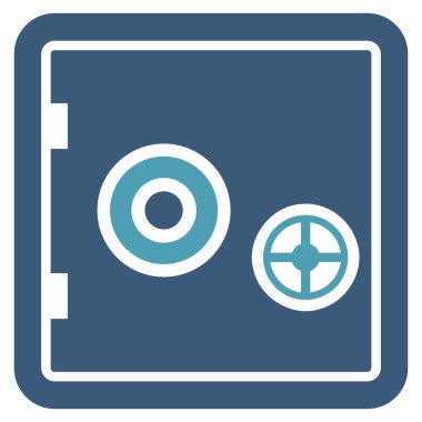 Banka güvenli düz simgesi