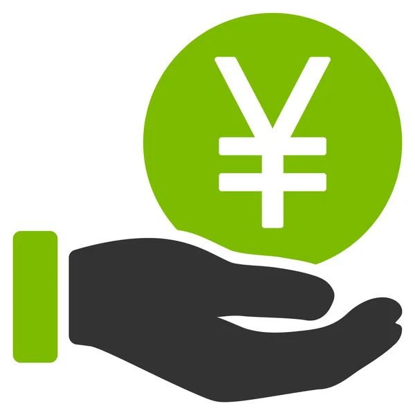 Yen pièce paiement plat icône — Image vectorielle