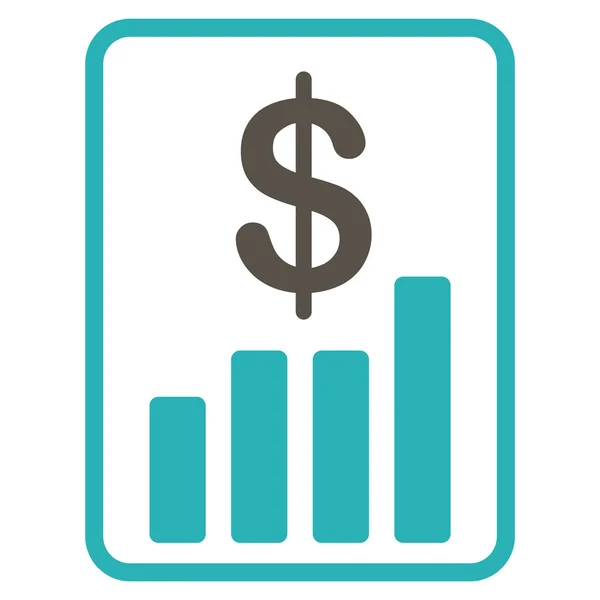 Relatório financeiro ícone plano —  Vetores de Stock