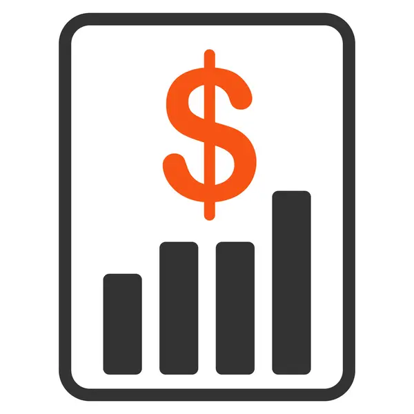 Informe financiero icono plano — Vector de stock