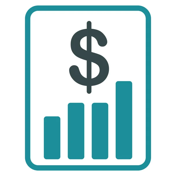 Relatório financeiro ícone plano — Vetor de Stock