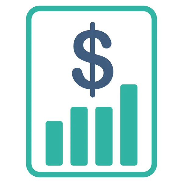 Rapport financier icône plate — Image vectorielle