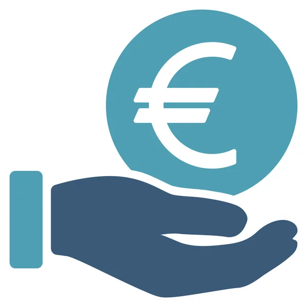 Euro mince platby ploché ikony — Stockový vektor