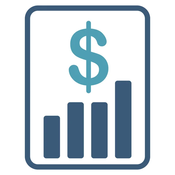 Informe financiero icono plano — Archivo Imágenes Vectoriales