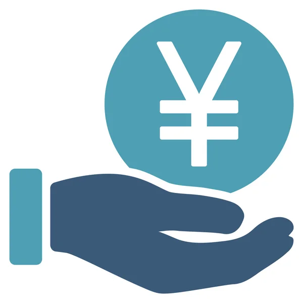 Yen pièce paiement plat icône — Image vectorielle