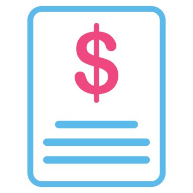 Invoice Budget Flat Icon clipart