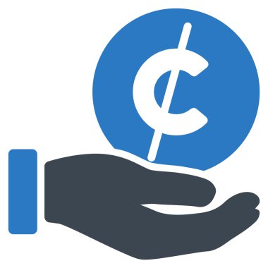 Madeni para Micropayment düz simgesi