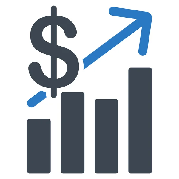 Icône plate de croissance des ventes — Image vectorielle
