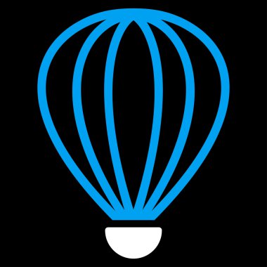 Aerostat düz simgesi