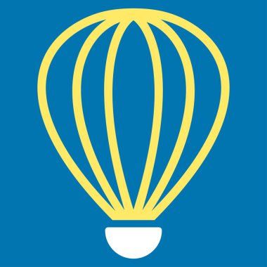 Aerostat düz simgesi