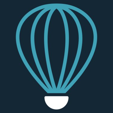 Aerostat düz simgesi