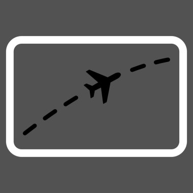 Uçak yol düz simgesi