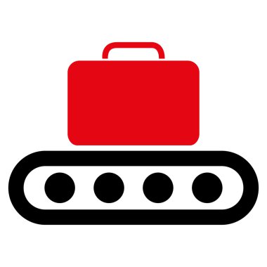 Bagaj konveyör düz simgesi